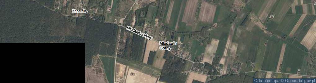 Zdjęcie satelitarne Młodawin Górny ul.